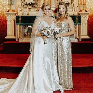 Gold Sequin Dress. Size 6